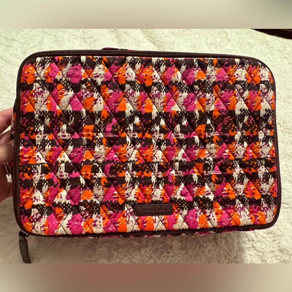 NWOT Large Vera Bradley Houndstooth Tweed Makeup Bag